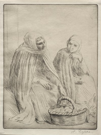 Munakauppiaiden ensimmäinen lautanen. tekijältä Alphonse Legros