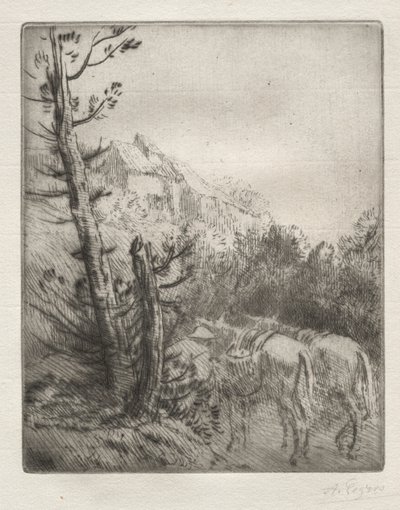 Maatila kukkulalla tekijältä Alphonse Legros