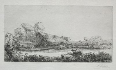 Maatila La Ferme Sur La Rivière -joella: Iltaefekti. tekijältä Alphonse Legros