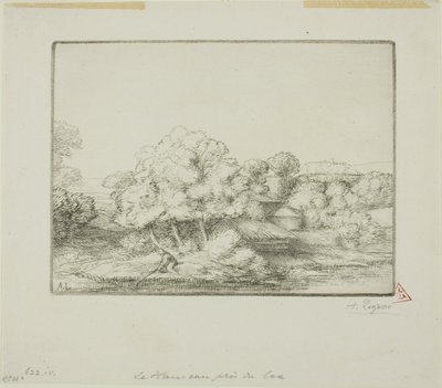 Hamlet järven rannalla tekijältä Alphonse Legros