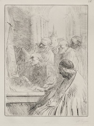 Munkit kirkossa tekijältä Alphonse Legros