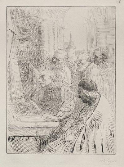 Munkit kirkossa. tekijältä Alphonse Legros