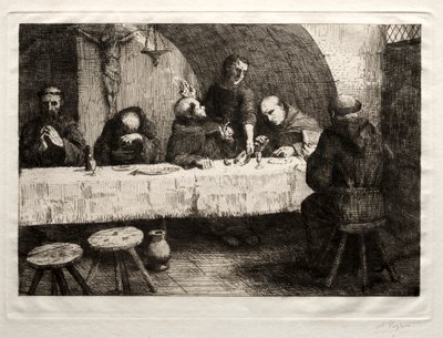 Ruokasali, c. 1862. tekijältä Alphonse Legros