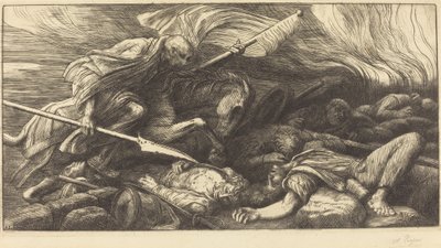 Kuoleman voitto: Taistelun jälkeen (Le triomphe de la mort: Apres le combat) tekijältä Alphonse Legros
