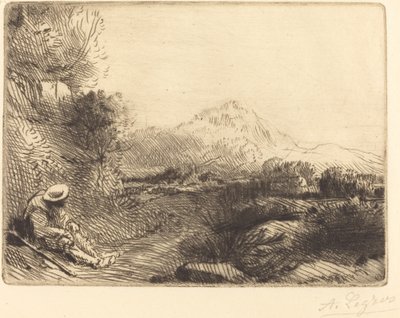 Traveller Resting Matkustajan lepo. tekijältä Alphonse Legros