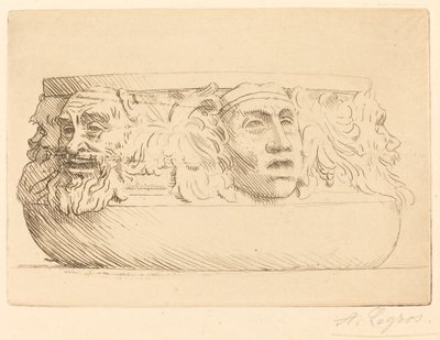 Maljakko groteskeilla tekijältä Alphonse Legros