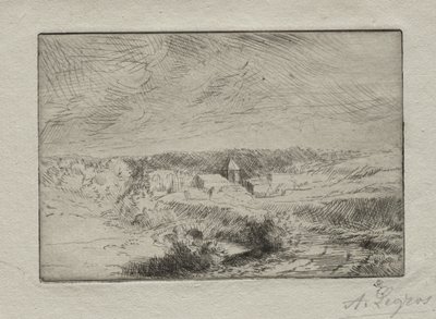 Wimillen kylä lähellä Boulognea. tekijältä Alphonse Legros