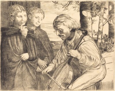 Viol Player tekijältä Alphonse Legros