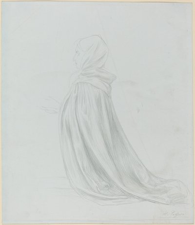 Nainen viitassa. tekijältä Alphonse Legros