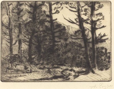 Woods in Winter Sun, 2. levy tekijältä Alphonse Legros