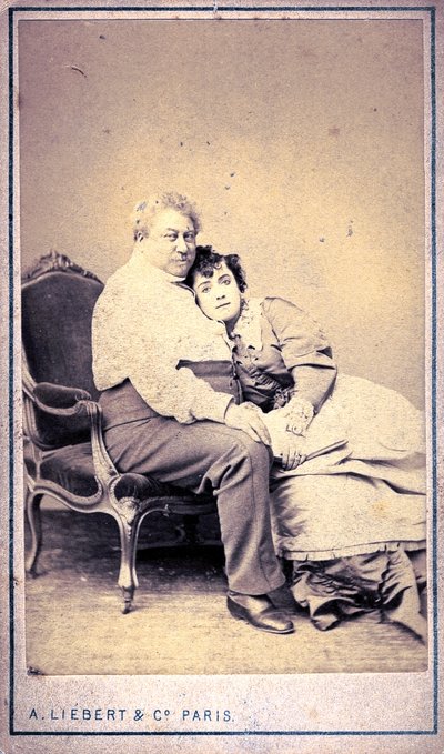Alphonse Liebert & C: Alexandre Dumas ja Miss Menken (kuva) tekijältä Alphonse Liebert