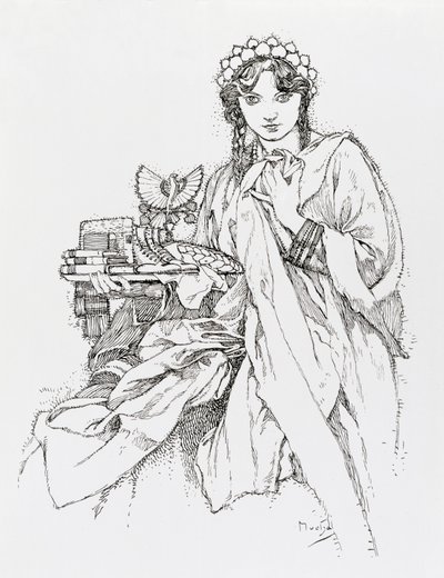 Ian Amos Komensky Lodgen mainosjuliste tekijältä Alphonse Mucha