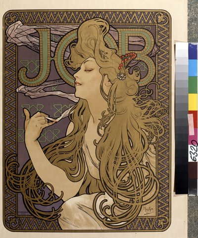 Mainosjuliste ""Työ"" pehmopaperille. Taideteos: Alfons Maria Mucha (Alphonse Marie Mucha tekijältä Alphonse Marie Mucha