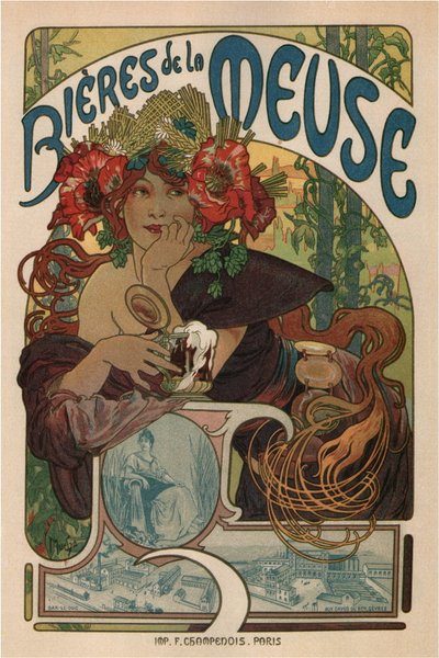 Cervejas do Meusefinlandês tekijältä Alphonse Marie Mucha
