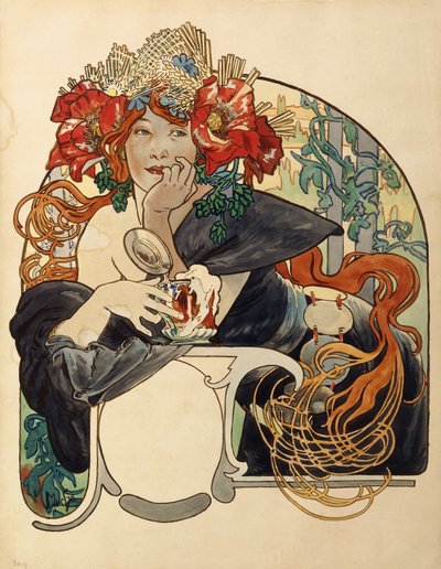 Meuse olut, tekijältä Alphonse Mucha