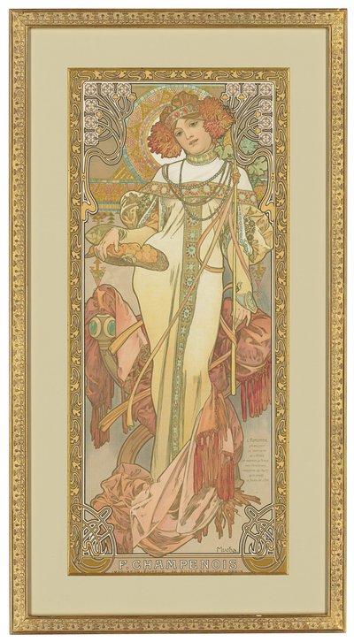 Neljä vuodenaikaa: Syksy, 1900 tekijältä Alphonse Mucha