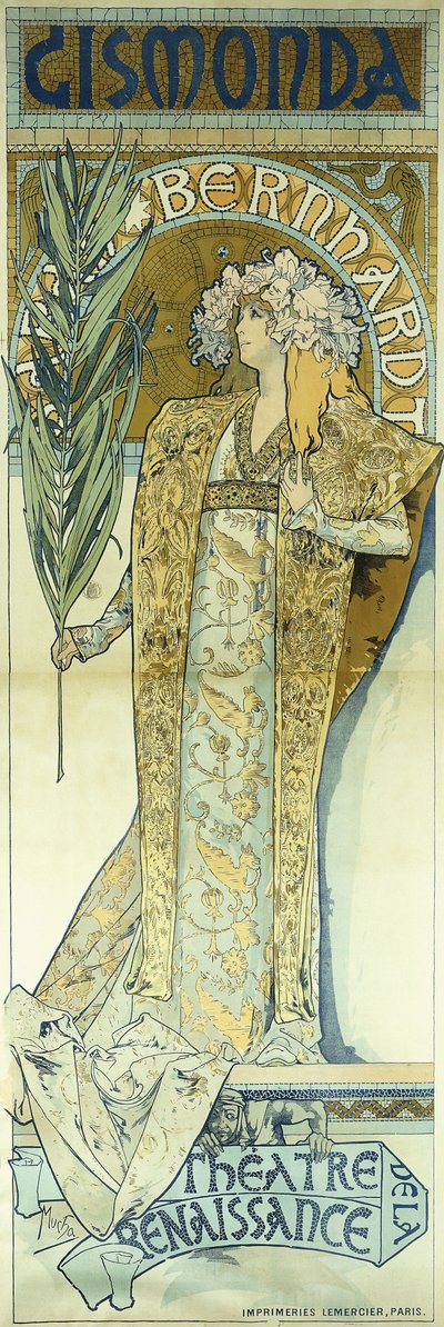 Gismonda, noin 1894 tekijältä Alphonse Mucha