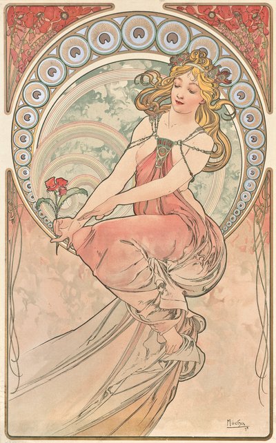 Maalaus, 1898 tekijältä Alphonse Mucha
