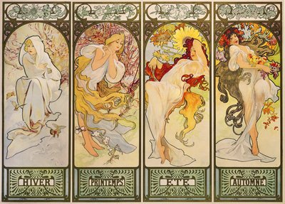 Vuodenajat tekijältä Alphonse Marie Mucha