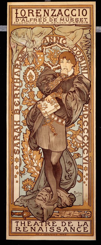 Lorenzaccio, 1896 tekijältä Alphonse Mucha