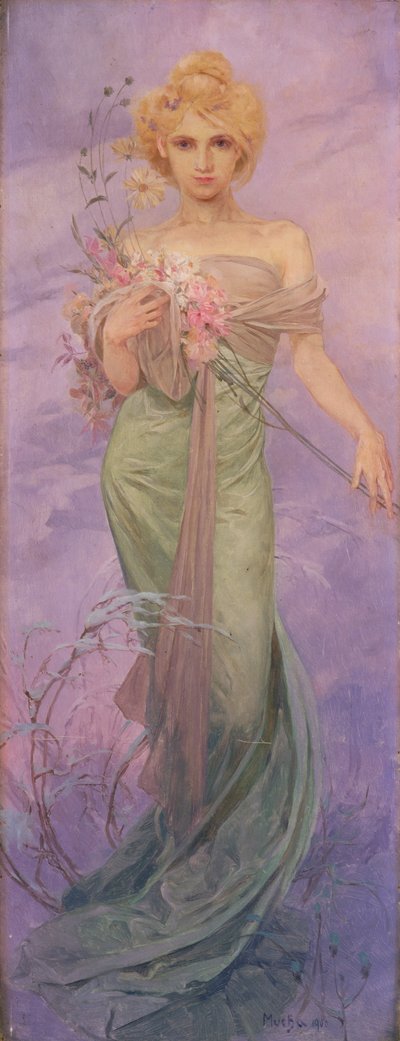 kevät tekijältä Alphonse Mucha