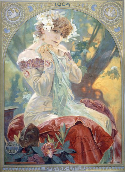 Sarah Bernhardt Prinsessa Lointainen roolissa, 1904 tekijältä Alphonse Mucha
