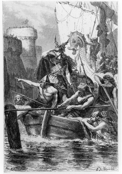 Pariisia piirittävät skandinaaviset veneet, Francois Guizotin (1787-1874) "L