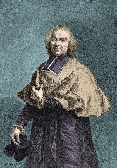 Kardinaali de Fleuryn muotokuva (kaiverrus) tekijältä Alphonse Marie de Neuville