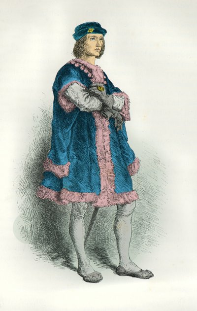 Kaarle 8:n muotokuva (kaiverrus) tekijältä Alphonse Marie de Neuville