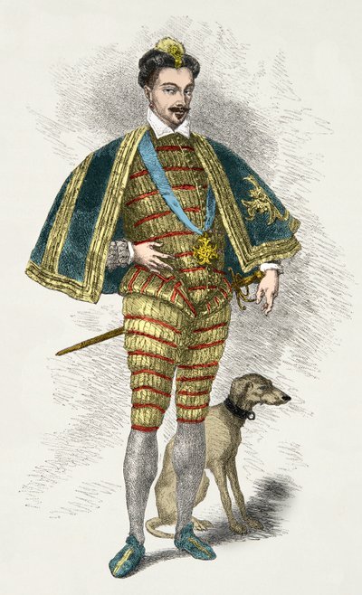 Henri 3:n muotokuva (kaiverrus) tekijältä Alphonse Marie de Neuville