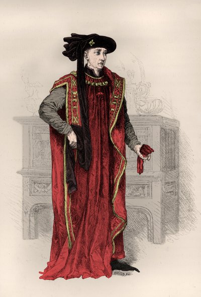 Muotokuva Philippe 3 de Bourgogne dit le bon (kaiverrus) (kaiverrus) tekijältä Alphonse Marie de Neuville