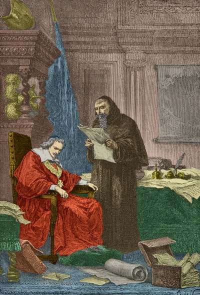 Richelieun ja isä Joosefin tapaaminen (kaiverrus) tekijältä Alphonse Marie de Neuville
