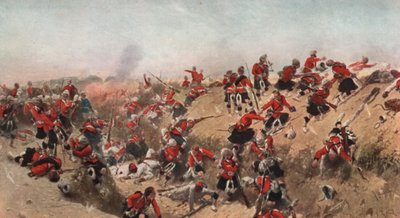 Tel el Kebirin hyökkäys Black Watchin toimesta, Egypti, 1882 tekijältä Alphonse Marie de Neuville
