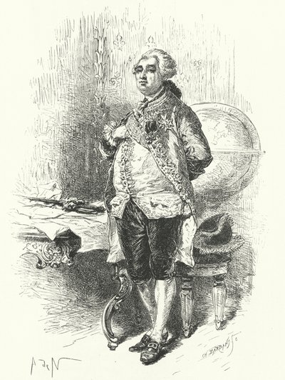 Ranskan kuningas Ludvig XVI tekijältä Alphonse Marie de after Neuville