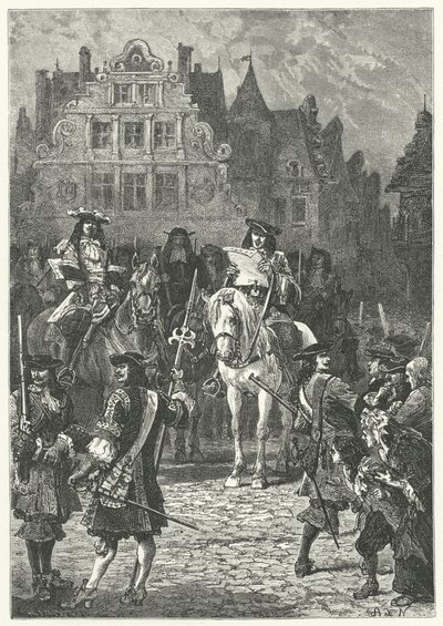 Ludvig XIV:n julistus Nantesin ediktin kumoamisesta, 1685 tekijältä Alphonse Marie de after Neuville