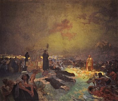 Vítkov Hillin taistelun jälkeen Sykli Slaavieepos tekijältä Alphonse Mucha
