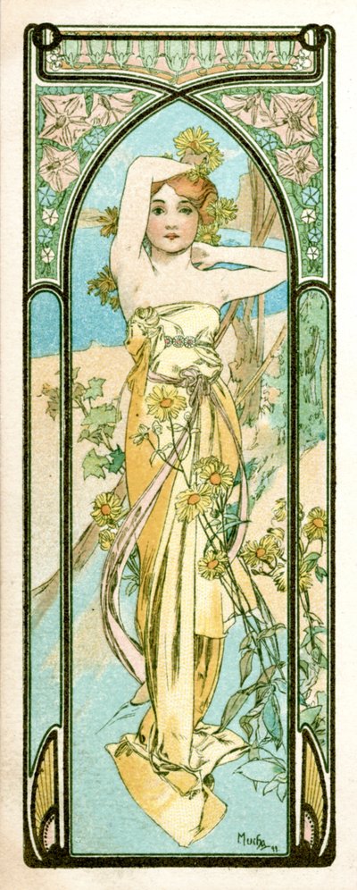 "Aamun herääminen", 1899 tekijältä Alphonse Mucha
