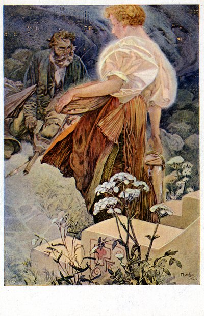 "Autuaita ovat armolliset, sillä he saavat armon", 1906 tekijältä Alphonse Mucha