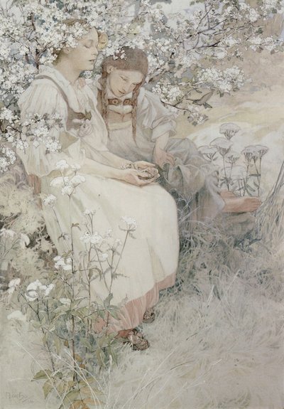Autuaita puhdassydämiset, sillä he saavat nähdä Jumalan, 1906 tekijältä Alphonse Mucha