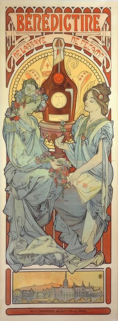 benediktiinimunkki tekijältä Alphonse Mucha