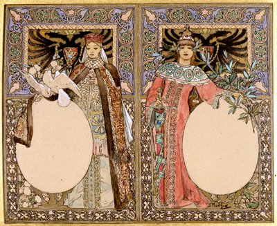 Kirjakuvitus, 1890-luku. tekijältä Alphonse Mucha