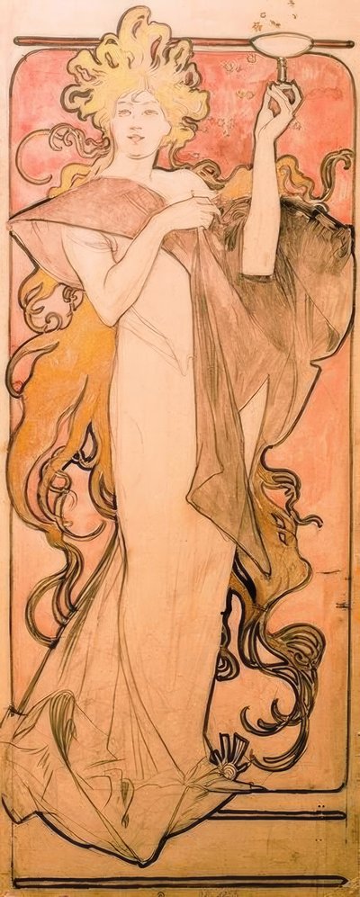 Samppanja Ruinart tekijältä Alphonse Mucha