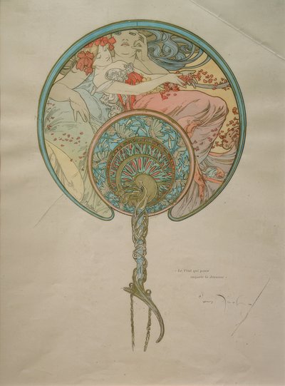 Suunnittelu tuulettimelle tekijältä Alphonse Mucha