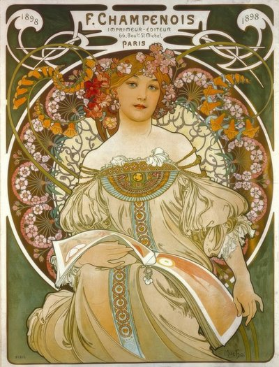 F.Champenois / Imprimeur – Toimittaja (..) tekijältä Alphonse Mucha