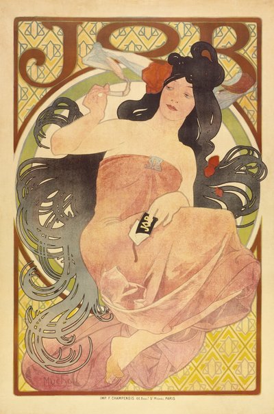 Job, n. 1897-1898 tekijältä Alphonse Mucha