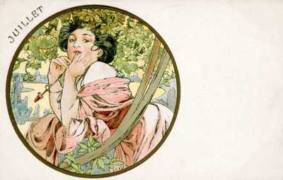 "Heinäkuu", 1900 tekijältä Alphonse Mucha