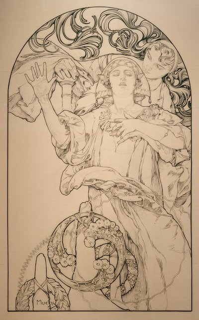 Elokuvateatteri Wurlitzer-urkuilla tekijältä Alphonse Mucha