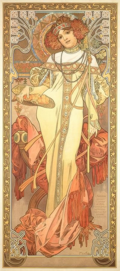 L’Automne tekijältä Alphonse Mucha