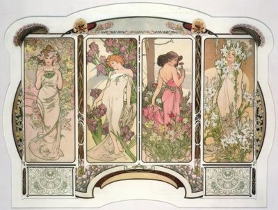 Les fleurs tekijältä Alphonse Mucha