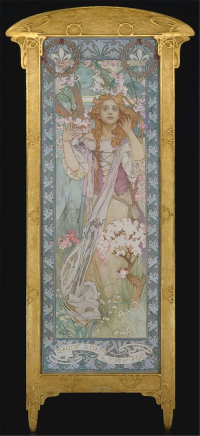 Maude Adams Jeanne of Arcina, 1909 tekijältä Alphonse Mucha